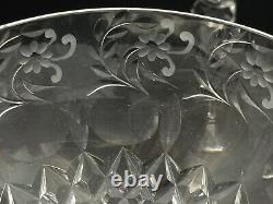 6 Antique Victorian Brilliant Cut Crystal Kosta Sweden Champagne Coupes Glasses