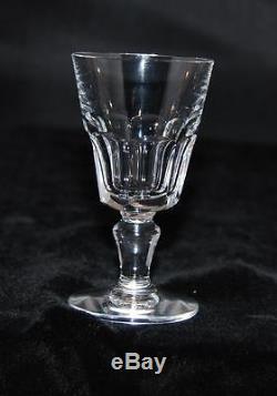 6 Baccarat French Crystal Tallyrand Cordials or Port Stems withCut Faceted Panels