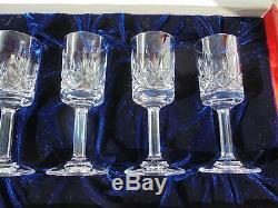 6 Cristal Sevres France Cartier Crystal Cut Glass Sherry Cordial Goblets w Box