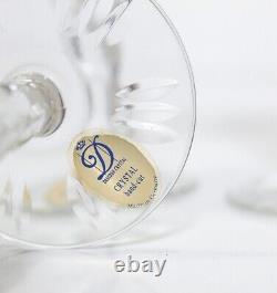 6 DRESDEN Crystal Hand Cut Made In Germany Multicolor Cordial Glasses