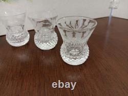 6 Edinburgh Scotland Crystal Cut Glass Shot Glasses Goblets in Thistle 2/1 oz