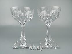 6 Hawkes Cut Glass Square Base Regal Champagne Stems crystal wine sherbet GL