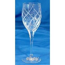 6 Mikasa Cut Crystal Windlass 9.25 10 oz Water Goblets Wine Glasses Excellent