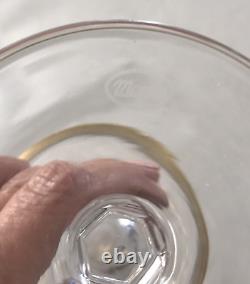 6 Moser Czech Cut Crystal Glass Goblets in Gold Splendid 6.75 NEW IN BOX
