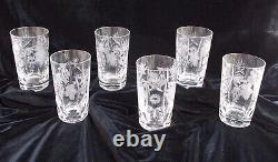 6 Nachtmann Traube Crystal Highball Glasses (#3229) -Perfect Condition FAST SHIP