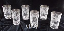 6 Nachtmann Traube Crystal Highball Glasses (#3229) -Perfect Condition FAST SHIP