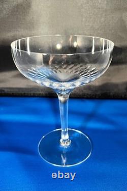6 Orrefors PRELUDE Crystal Champagne Tall Sherbet glasses clear