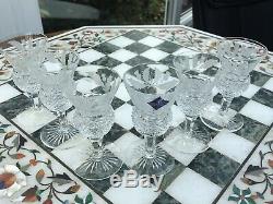 6 RARE VINTAGE SIGNED CORDIAL GLASSES EDINBURGH CRYSTAL THISTLE CUT Engraved 1ST