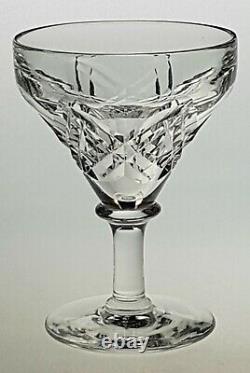 6 Rare Vintage Richardsons Crystal Cut Glass Champagne Coupe Glasses Signed