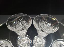 (6) Sherry Glasses, American Brilliant Period cut glass crystal Electra Krantz S