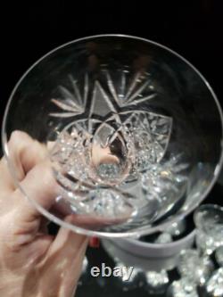 (6) Sherry Glasses, American Brilliant Period cut glass crystal Electra Krantz S