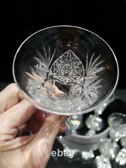 (6) Sherry Glasses, American Brilliant Period cut glass crystal Electra Krantz S