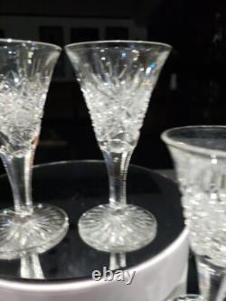 (6) Sherry Glasses, American Brilliant Period cut glass crystal Electra Krantz S
