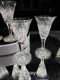 (6) Sherry Glasses, American Brilliant Period cut glass crystal Electra Krantz S