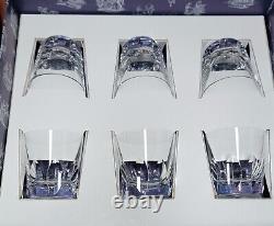 6 Signed ST LOUIS France JERSEY Cut Crystal Old Fashioned Glass Tumbler