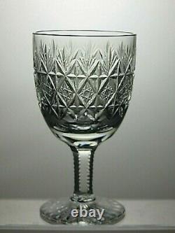 6 Thomas Webb Crystal Wellington Cut Water Goblets/claret Wine Glasses 5 1/4