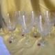 6 Vintage Cut Crystal Wine Glasses