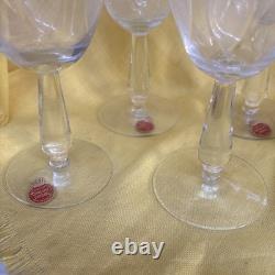 6 Vintage Cut Crystal Wine Glasses