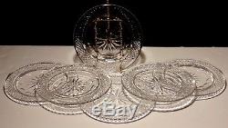 6 Vintage Waterford Colleen Deep Cut Irish Crystal 6 Bread & Butter Plates