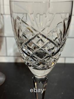 6 Vtg 6.5 GALWAY ASHFORD Crystal Cut Wine Glasses Discontinued
