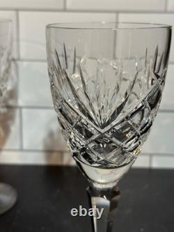 6 Vtg 6.5 GALWAY ASHFORD Crystal Cut Wine Glasses Discontinued