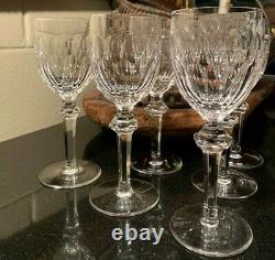 6 Waterford Crystal Curraghmore 7 1/8 Claret Wine Glasses Gothic Mark Ireland