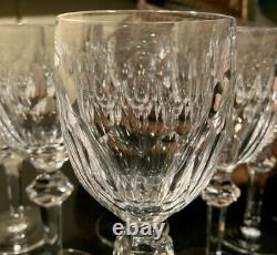 6 Waterford Crystal Curraghmore 7 1/8 Claret Wine Glasses Gothic Mark Ireland