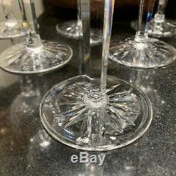 6 Waterford Crystal Kenmare 7 3/8 Wine Hock Glasses Ireland Excellent