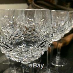 6 Waterford Crystal Kenmare 7 3/8 Wine Hock Glasses Ireland Excellent