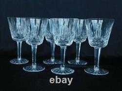 6 Waterford Irish Cut Crystal Lismore 5 7/8 Claret Sherry Wine Stem Glasses