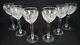 6 antique German Hand Crafted Cut Crystal Wine Glass Glasses 8. 3/4