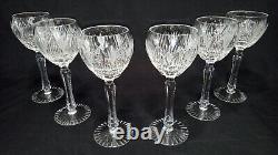 6 antique German Hand Crafted Cut Crystal Wine Glass Glasses 8. 3/4