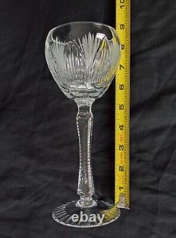 6 antique German Hand Crafted Cut Crystal Wine Glass Glasses 8. 3/4