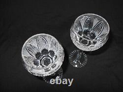 6 antique German Hand Crafted Cut Crystal Wine Glass Glasses 8. 3/4