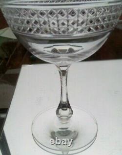 6 x FABULOUS ANTIQUE VICTORIAN CUT CRYSTAL CHAMPAGNE GLASSES/COUPES