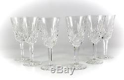 6pc Waterford Sherry Crystal Glasses in Lismore. Hand Cut & Polished