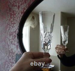 6x Stuart Crystal Glengarry Cut Champagne Glasses Flutes