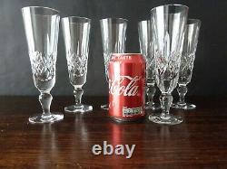 6x Stuart Crystal Glengarry Cut Champagne Glasses Flutes