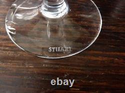 6x Stuart Crystal Glengarry Cut Champagne Glasses Flutes