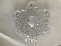 7.5 large ANTIQUE BOBECHE Hand cut crystal / glass bobeche