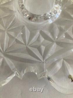 7.5 large ANTIQUE BOBECHE Hand cut crystal / glass bobeche