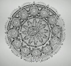 7 Abp Cut Glass Crystal Plate Signed Tuthill In The Rex Pattern