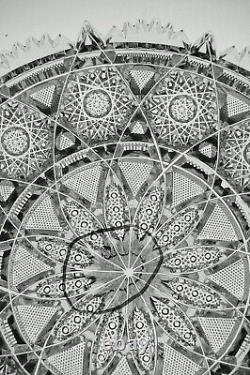 7 Abp Cut Glass Crystal Plate Signed Tuthill In The Rex Pattern