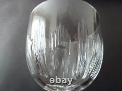 7 Antique Edwardian Cut Crystal Wine Glasses, h 12,5cm