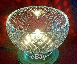 7 Lead Crystal Cut Glass Gas Light Chandelier Shade Electric Lamp Globe