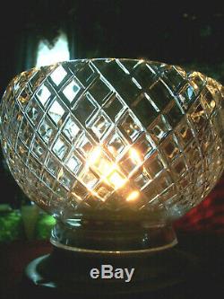 7 Lead Crystal Cut Glass Gas Light Chandelier Shade Electric Lamp Globe