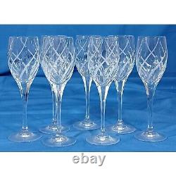 7 Mikasa Cut Crystal Windlass 6 oz Wine Glasses 8.25 Excellent