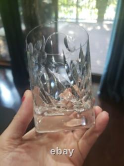(7) Tumblers, American Brilliant period Cut Glass Crystal Intaglio flower & bud