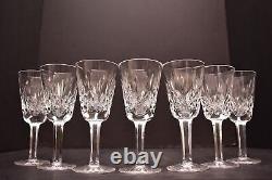 7 Waterford Cut Signed Crystal Lismore Cordial Sherry Liquor Glass Stem Glasses