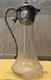 84 Marked Antique WMF Style Cut Crystal Ewer Jug Silver Metal Mounts